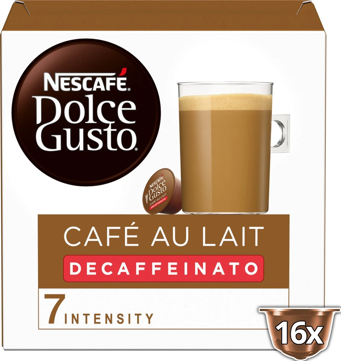 Nescafé Dolce Gusto Cafe Au Lait Decaf 3 Doosjes à 16 Capsules - Afbeelding 2