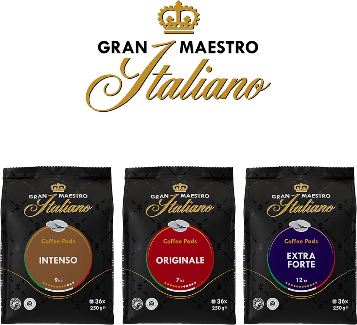 Gran Maestro Italiano – Extra Forte - Koffiepads - Senseo Compatibel Pads – Krachtig En Karakteristiek - 6 X 36 Pads - Afbeelding 3