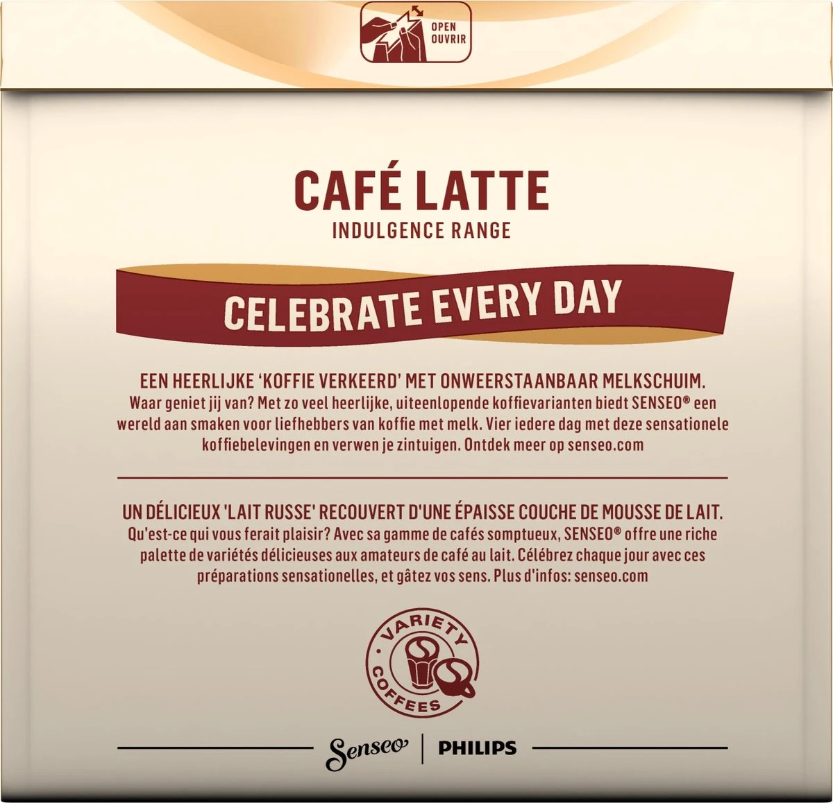 Senseo Café Latte Koffiepads - 2/9 Intensiteit - 4 X 8 Pads - Afbeelding 2