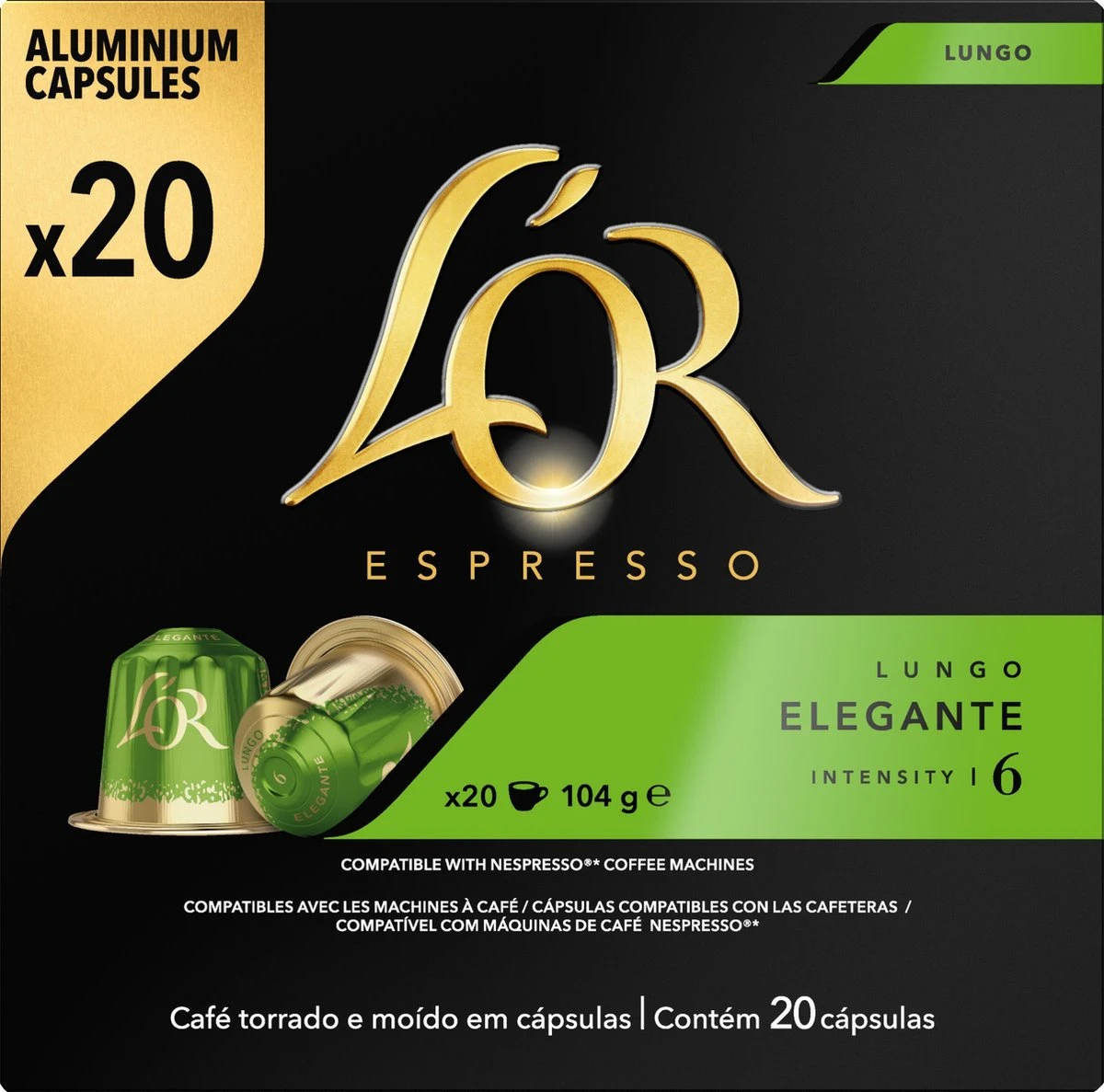 L'OR Lungo Elegante Koffiecups - Intensiteit 6/12 - 10 X 20 Capsules - Afbeelding 10