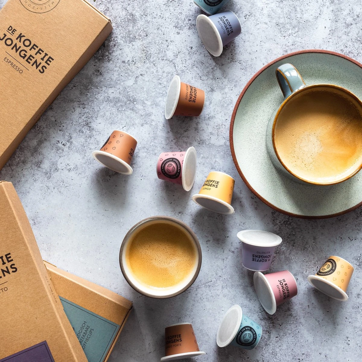 De Koffiejongens - Proefpakket - Nespresso Cups - 100% Biologisch Afbreekbaar - 6x10 Cups - Nespresso Compatible - Afbeelding 3