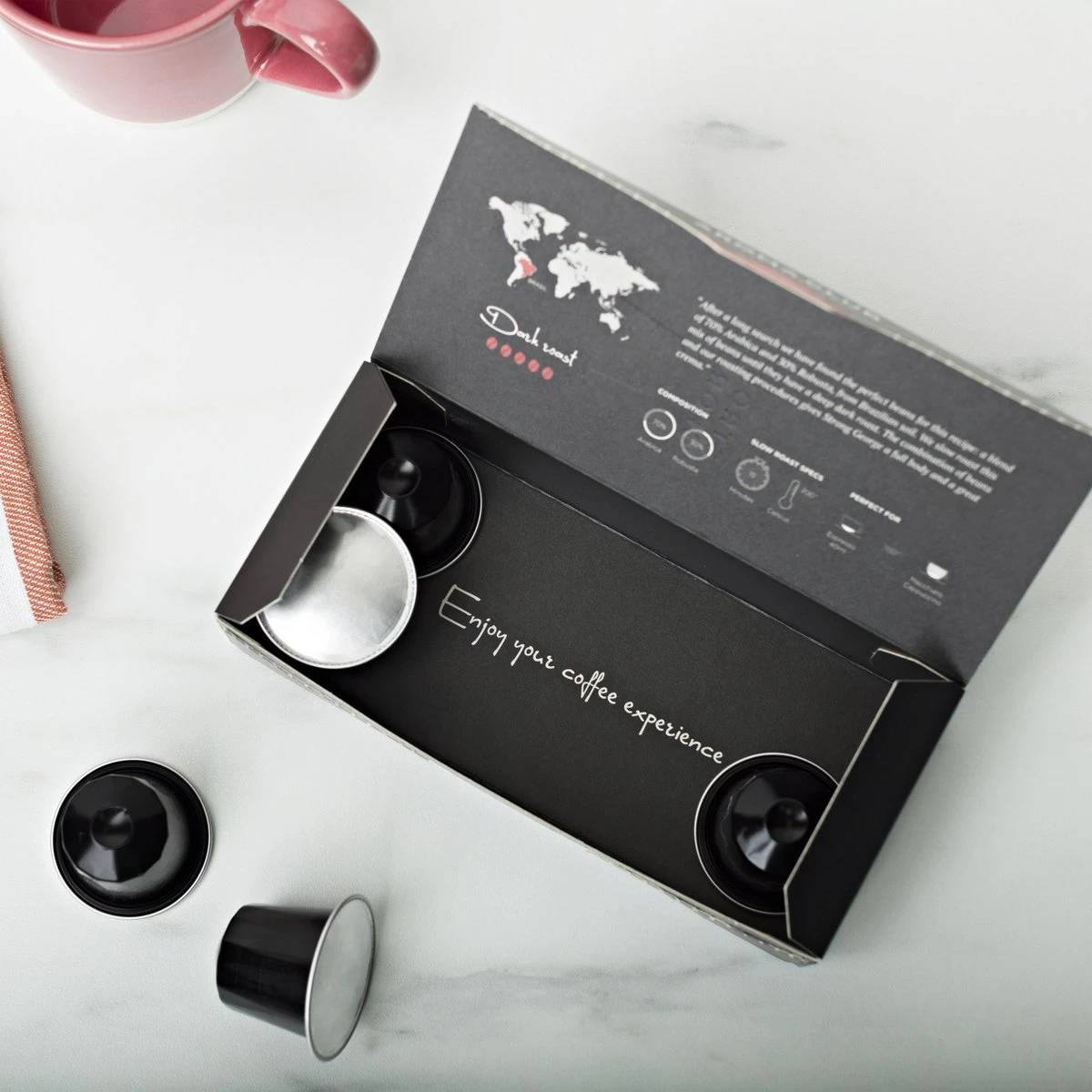 Aroma Club - Proefpakket Nespresso Compatible Capsules (100 St.) - 5 Smaken - Espresso & Lungo - 100% Aluminium Koffiecups - Afbeelding 3