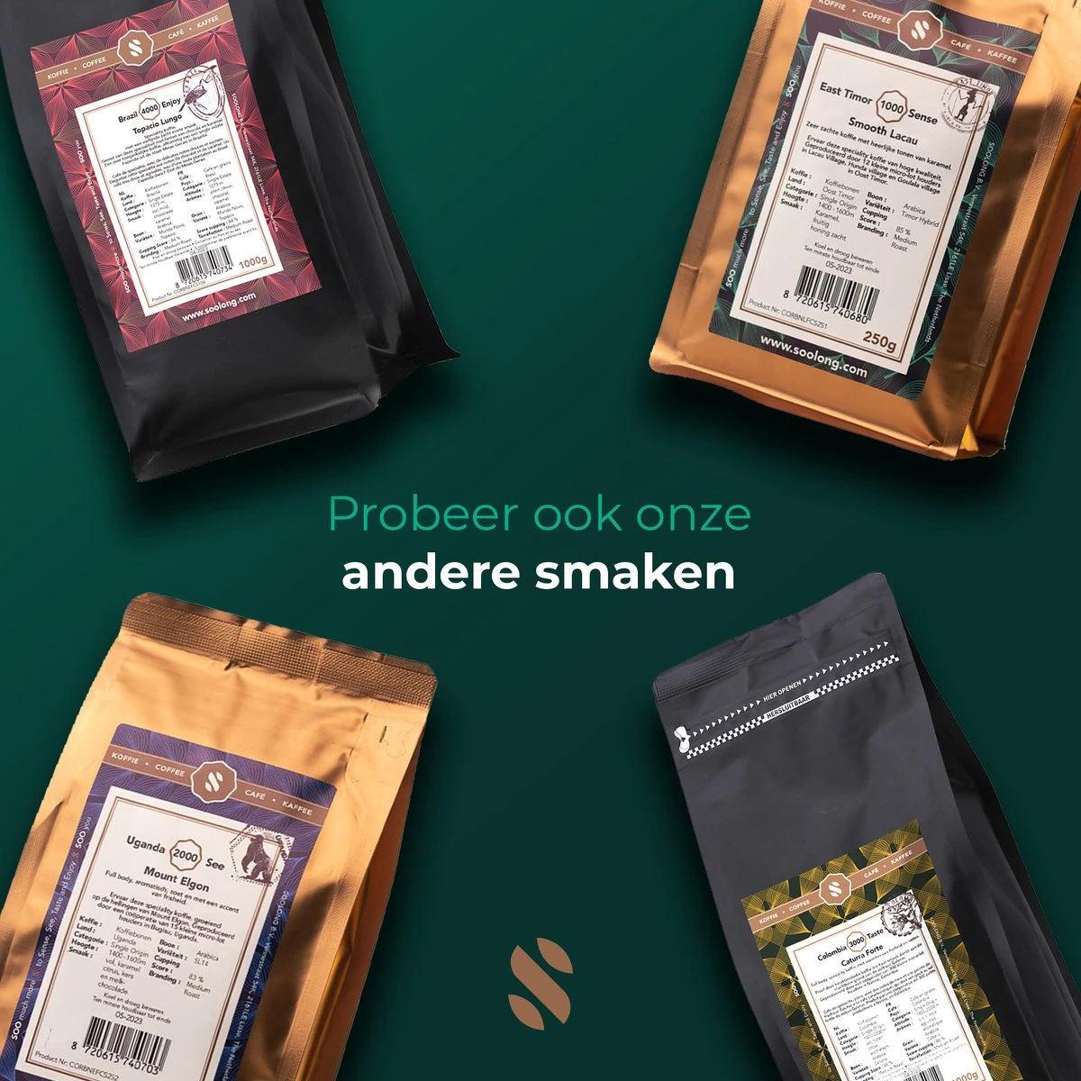 Soolong Sense Oost Timor Nr1000 Koffiebonen Smooth Lacau - Speciality Koffie Arabica Medium Roast Met Rijke Kruidige Smaak Met Heerlijke Ondertonen Van Karamel - Zak 250gram - Afbeelding 7