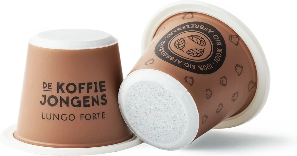 Biologisch Afbreekbare Koffiecups - Lungo Forte 180x - De Koffiejongens - Afbeelding 2