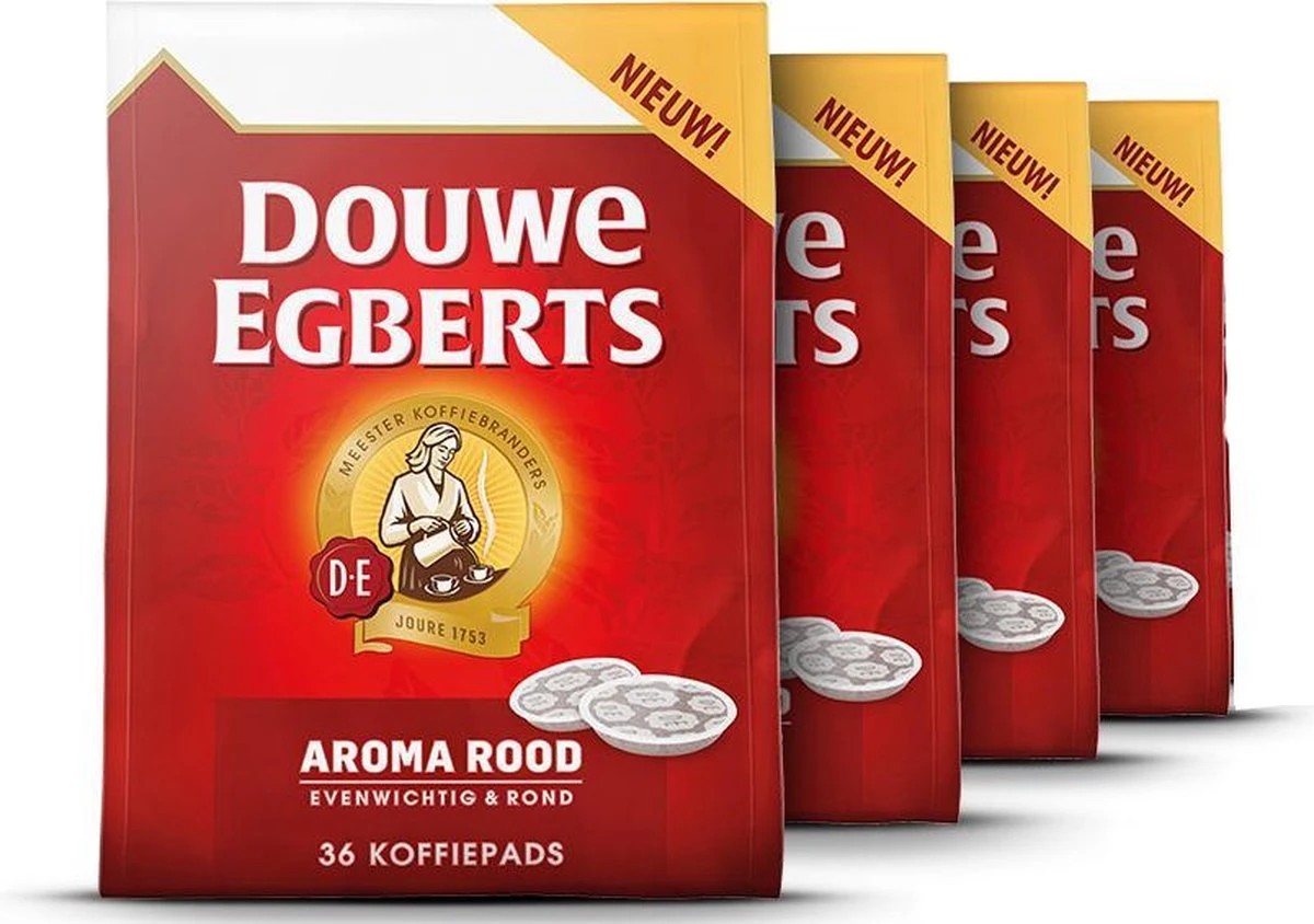 Douwe Egberts Aroma Rood Koffiepads - Voor In Je Senseo® Machine - 4 X 36 Pads