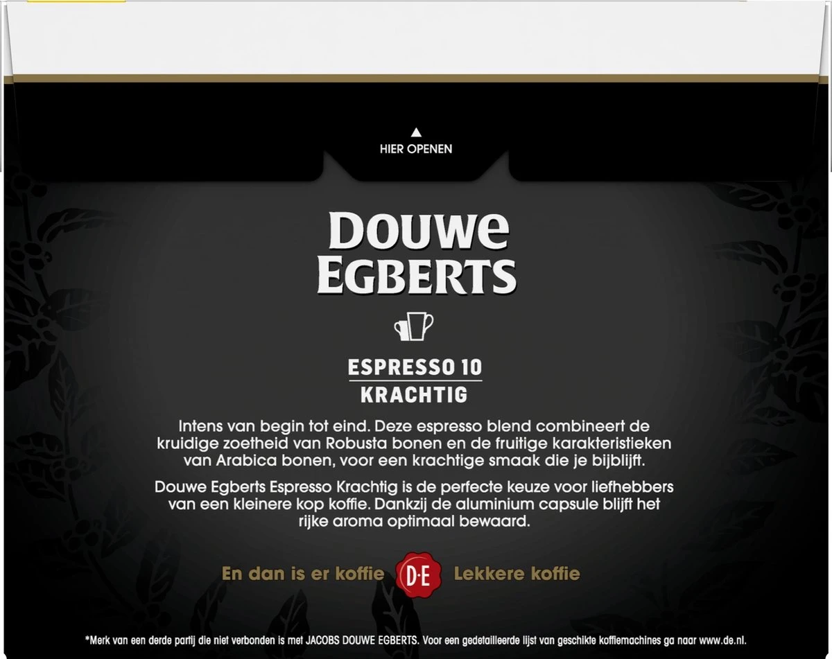 Douwe Egberts Espresso Krachtig (10) - 5 X 40 Koffiecups - Afbeelding 3