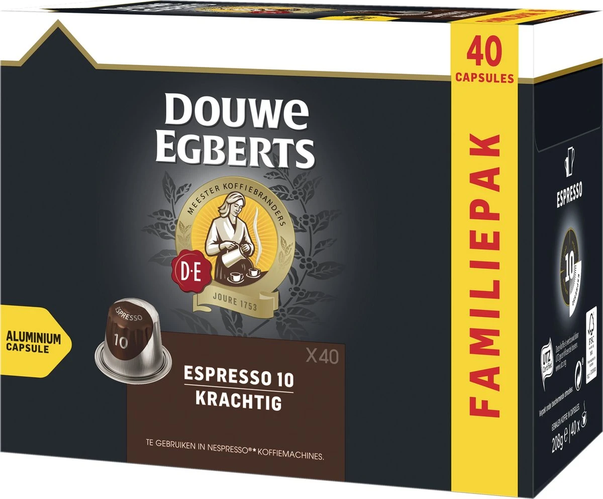 Douwe Egberts Espresso Krachtig (10) - 5 X 40 Koffiecups - Afbeelding 4