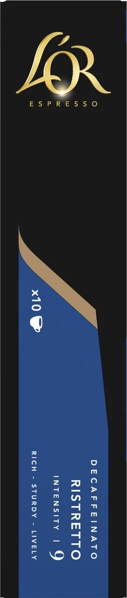 L'OR Espresso Ristretto Decaffeinato - Intensiteit 9/12 - 10 X 10 Capsules - Afbeelding 3