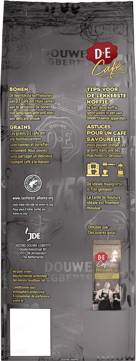 Douwe Egberts D.E Café Espresso Koffiebonen - Intensiteit 7/9 - 4 X 500 Gram - Afbeelding 3