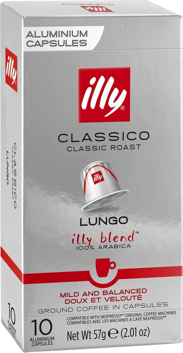 Illy Lungo Classico Koffiecups - Intensiteit 5/9 - 10 X 10 Capsules - Afbeelding 2