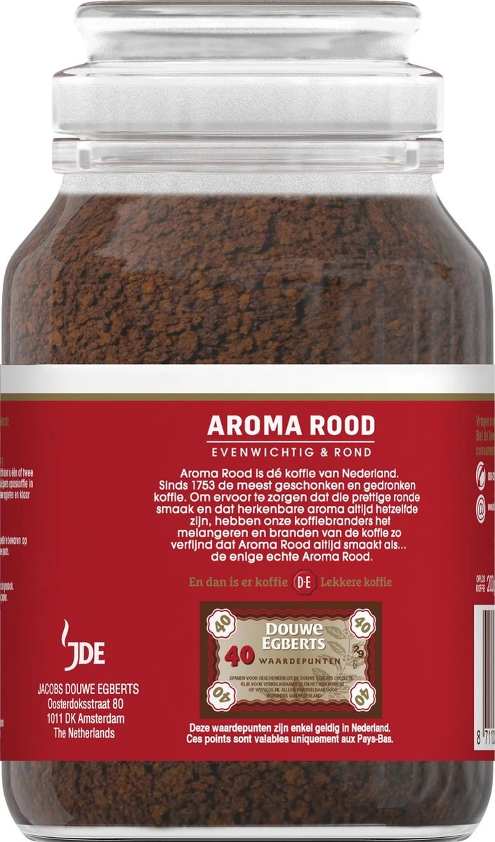 Douwe Egberts Aroma Rood Oploskoffie - 6 X Pot Van 200 Gram - Afbeelding 2
