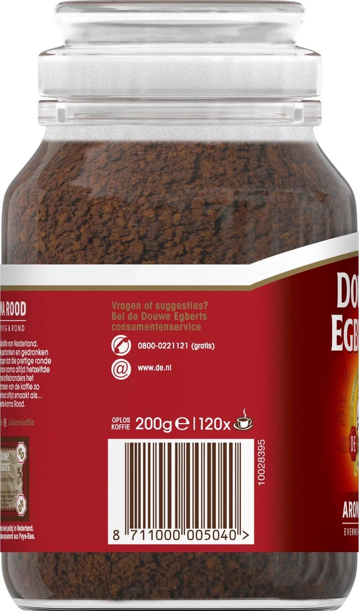 Douwe Egberts Aroma Rood Oploskoffie - 6 X Pot Van 200 Gram - Afbeelding 5