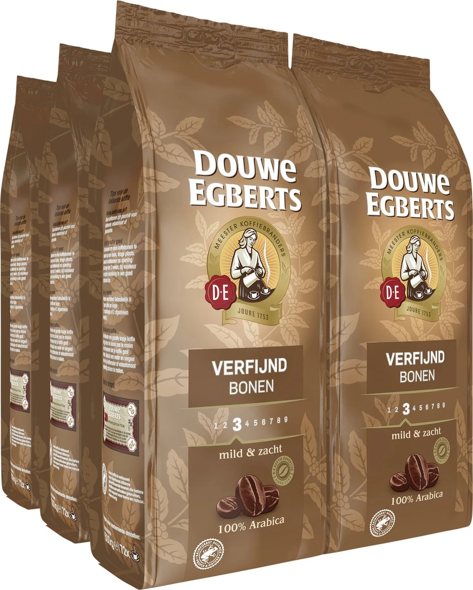 Douwe Egberts Verfijnd Koffiebonen - 4 X 500 Gram - Afbeelding 2