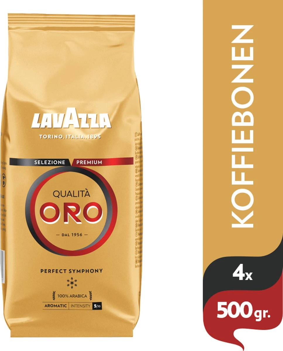 Lavazza Qualita Oro Koffiebonen - 500 Gram X4 - Afbeelding 2