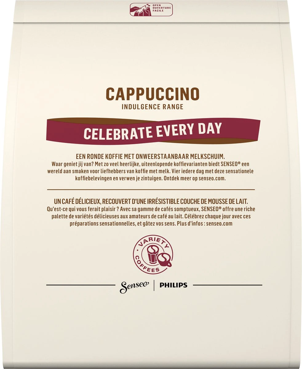 Senseo Cappuccino Koffiepads - 2/9 Intensiteit - 4 X 16 Pads - Voordeelverpakking - Afbeelding 2